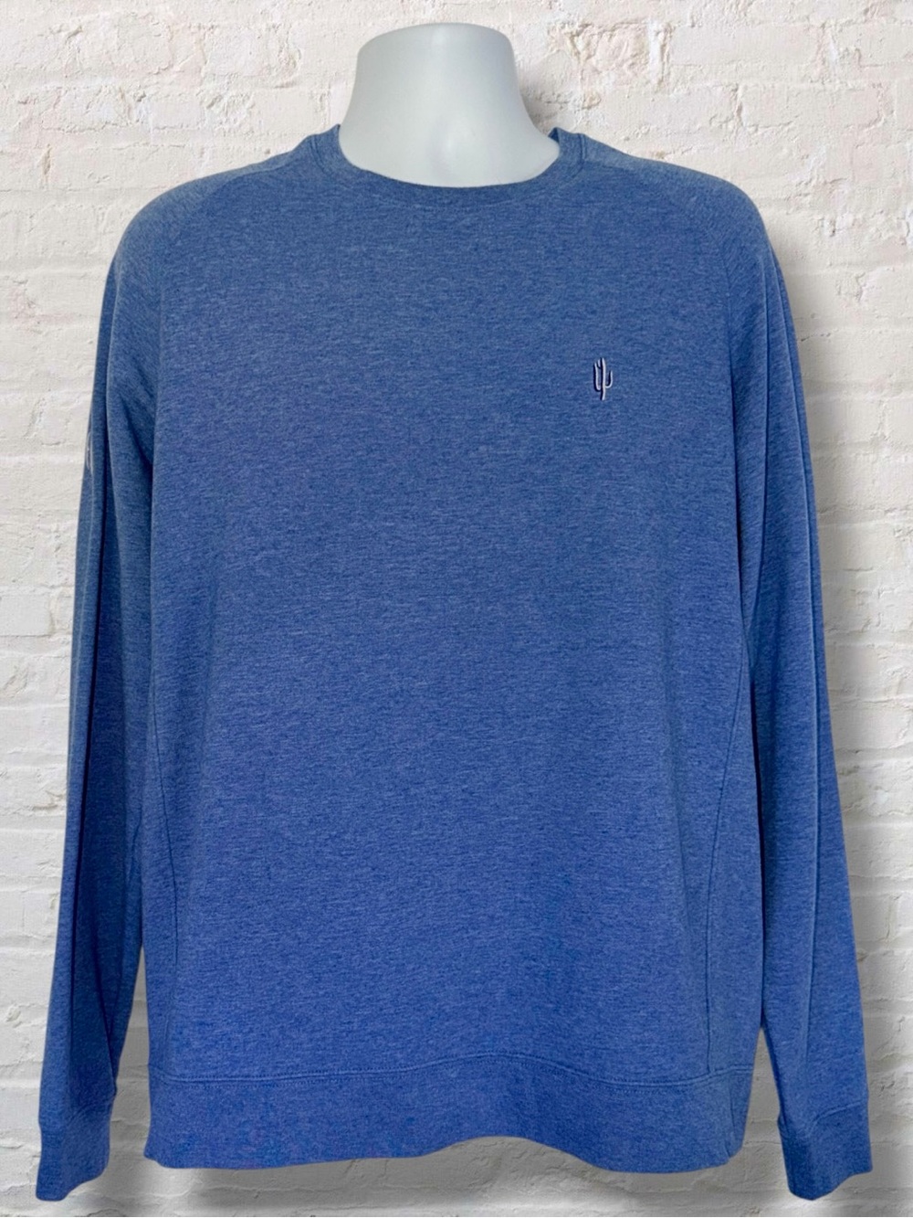 Holderness & Bourne The Kennedy Pullover L Heathered Bedford Blue Crewneck Golf